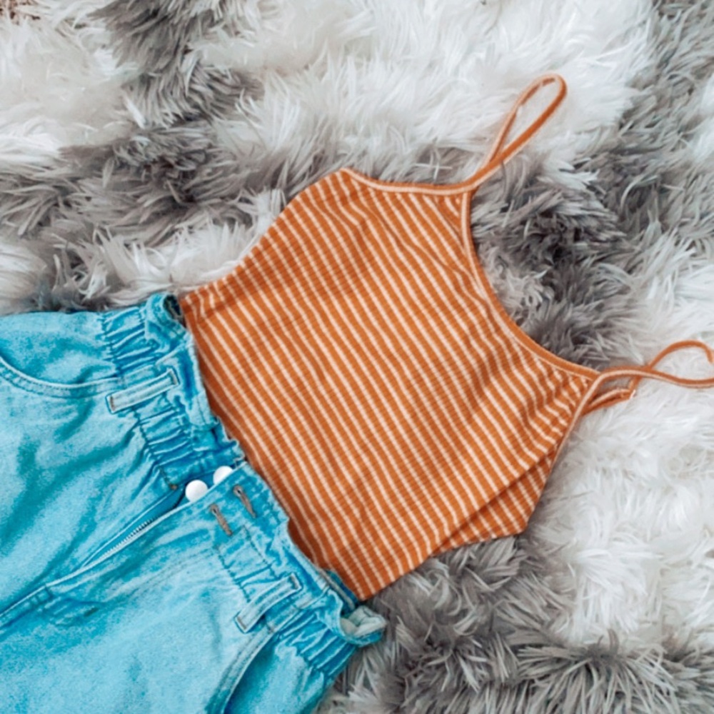 NEW Mustard White Stripe Bodysuit